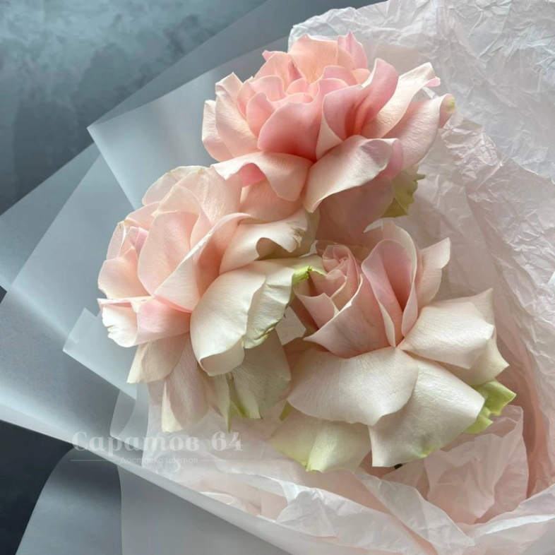 Букет из розовых французких роз