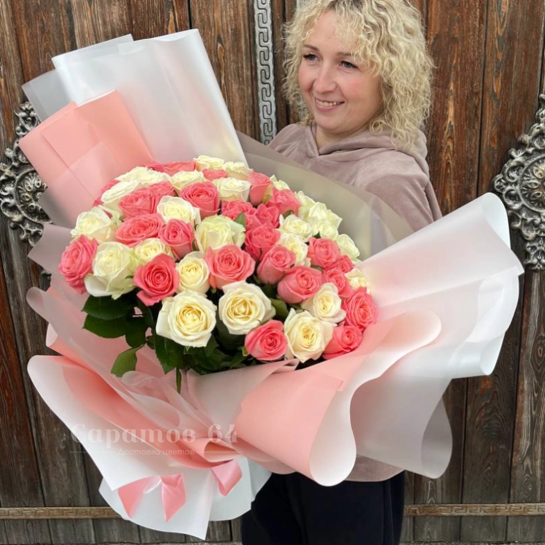 Букет из 51 розы &laquo;Нежное облако&raquo;