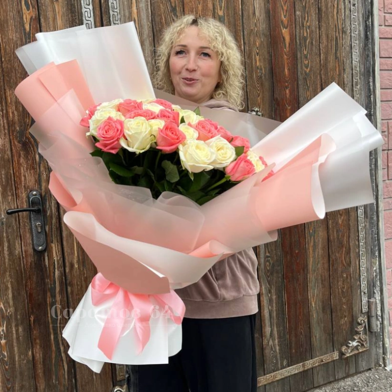 Букет из 51 розы &laquo;Нежное облако&raquo;