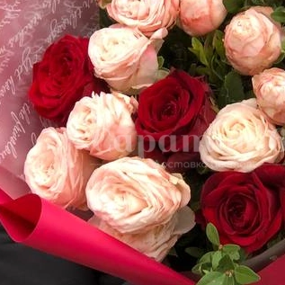 Букет из роз &laquo;страсть и нежность&raquo;