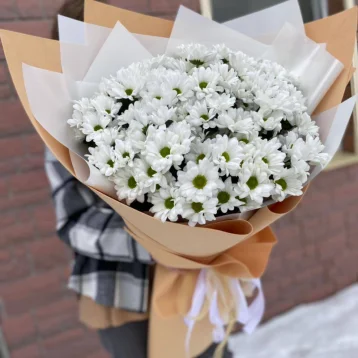 Монобукет из ромашковой хризантемы «поле»