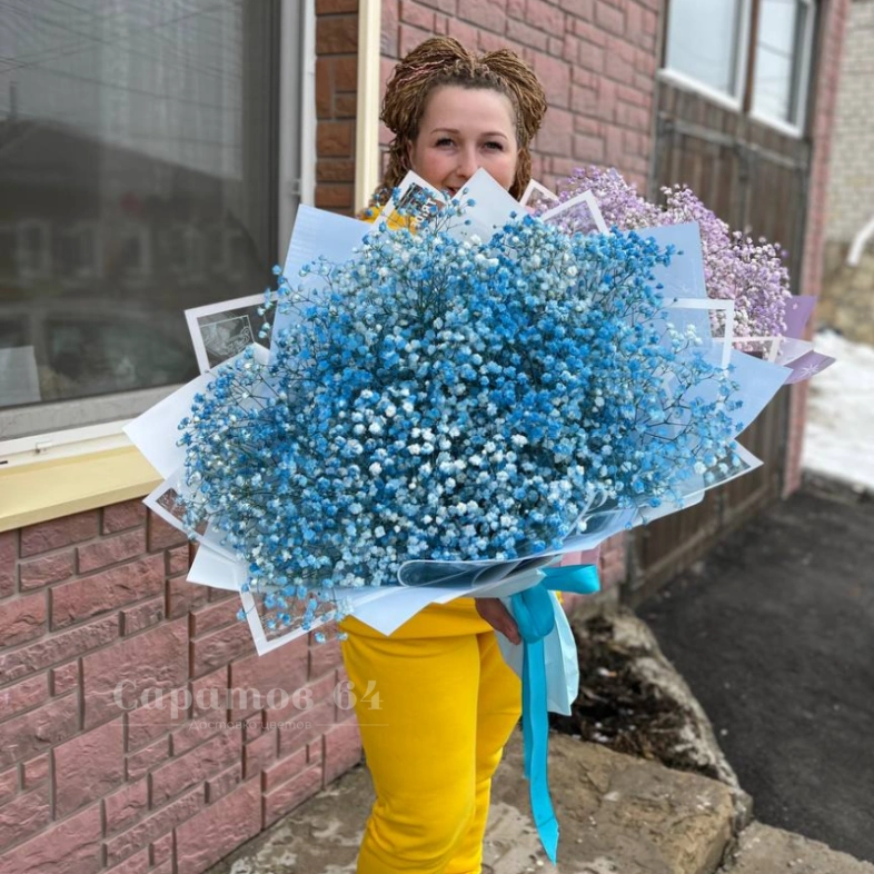 Монобукет из гипсофилы &laquo;воздушный&raquo;