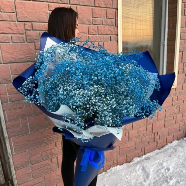 Монобукет из гипсофилы «морская волна»