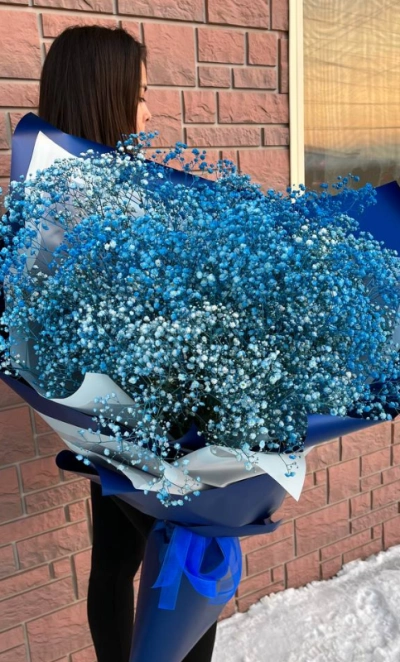 Монобукет из гипсофилы «морская волна»