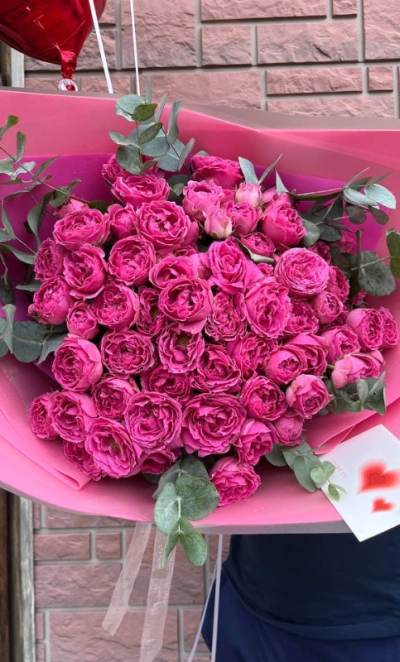 Букет «малиновый закат»