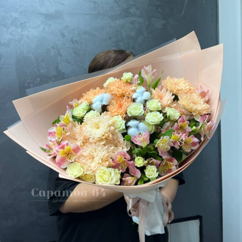 Букет &laquo;персиковое безе&raquo;