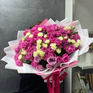 Букет из роз &laquo;неоновый пион&raquo; 0