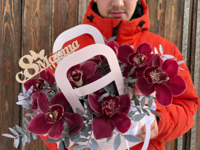 Композиция 7 шт орхидей цимбидиум