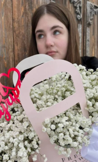 Гипсофила в картонной сумочке