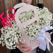 Гипсофила в картонной сумочке 1